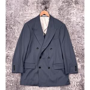 New Todd Snyder Jacket 42R Mens Relaxed Fit Blue Wool Blend Double Breast Blazer